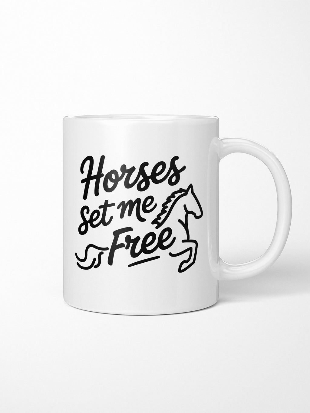 Horses Set Me Free Ceramic Mug