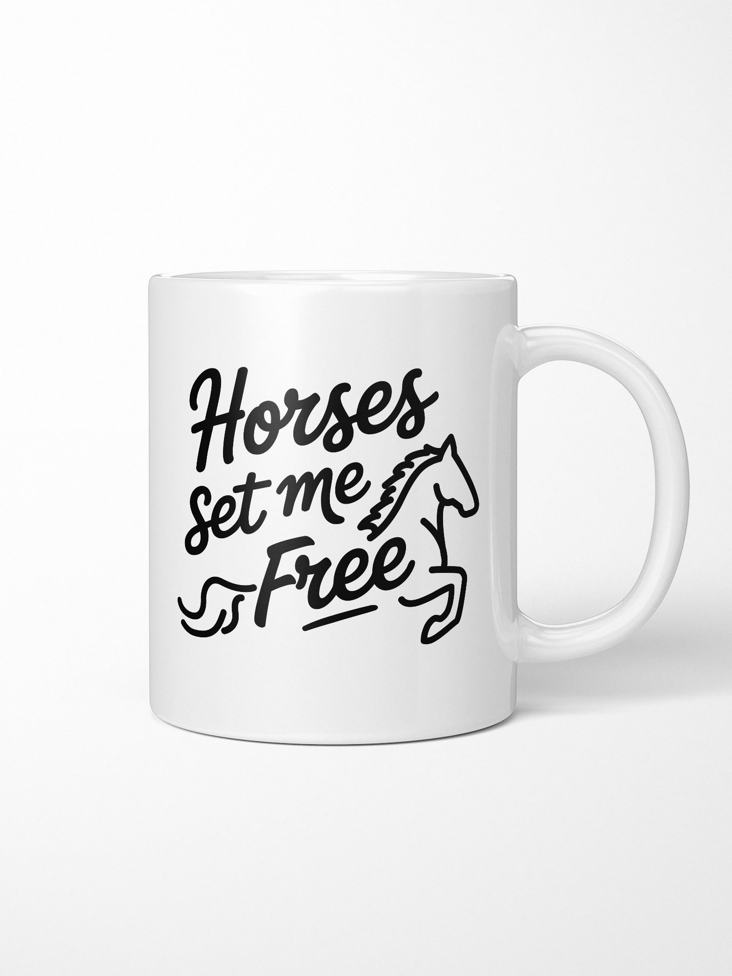 Horses Set Me Free Ceramic Mug