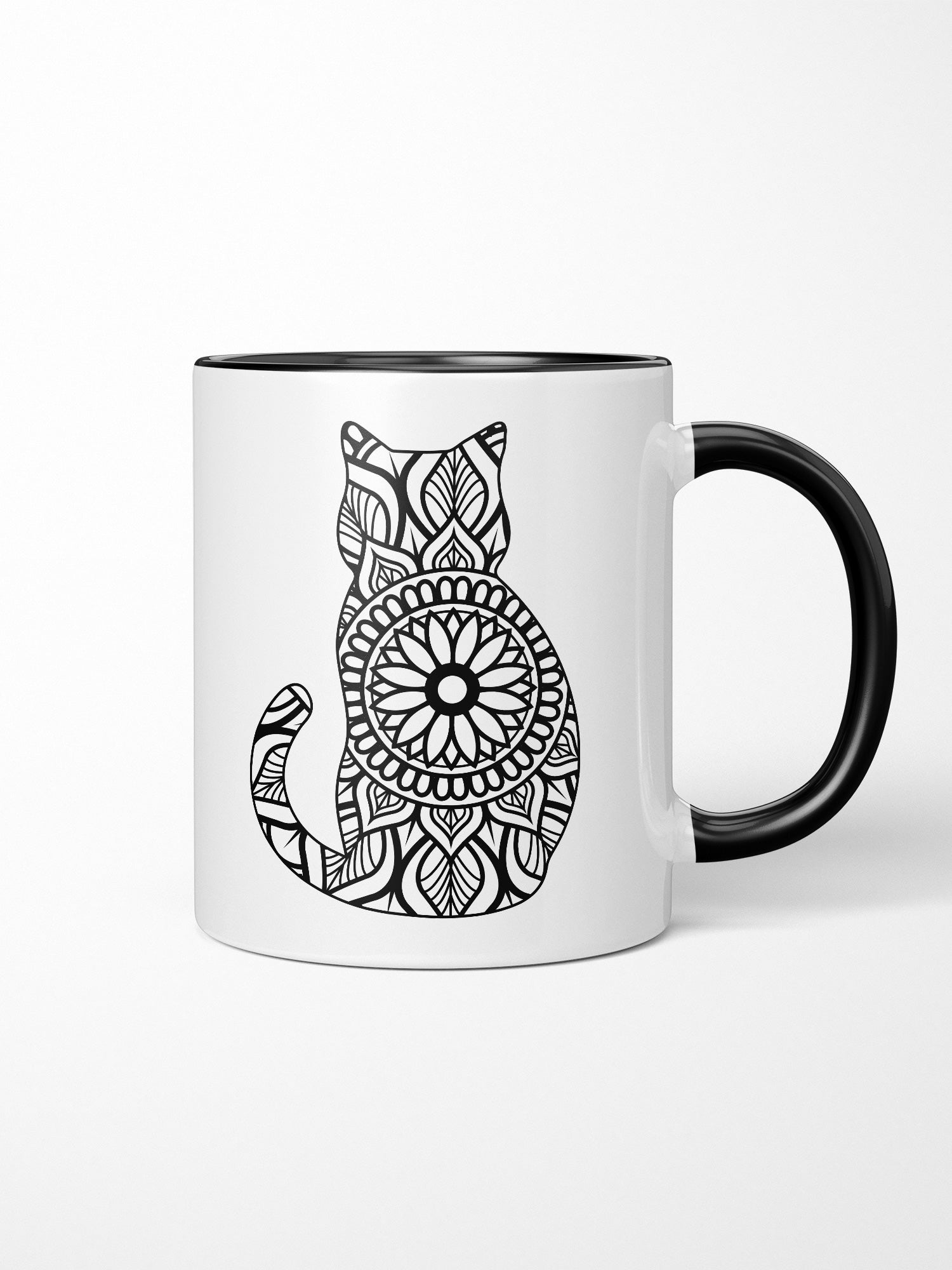 Cat Mandala Ceramic Mug