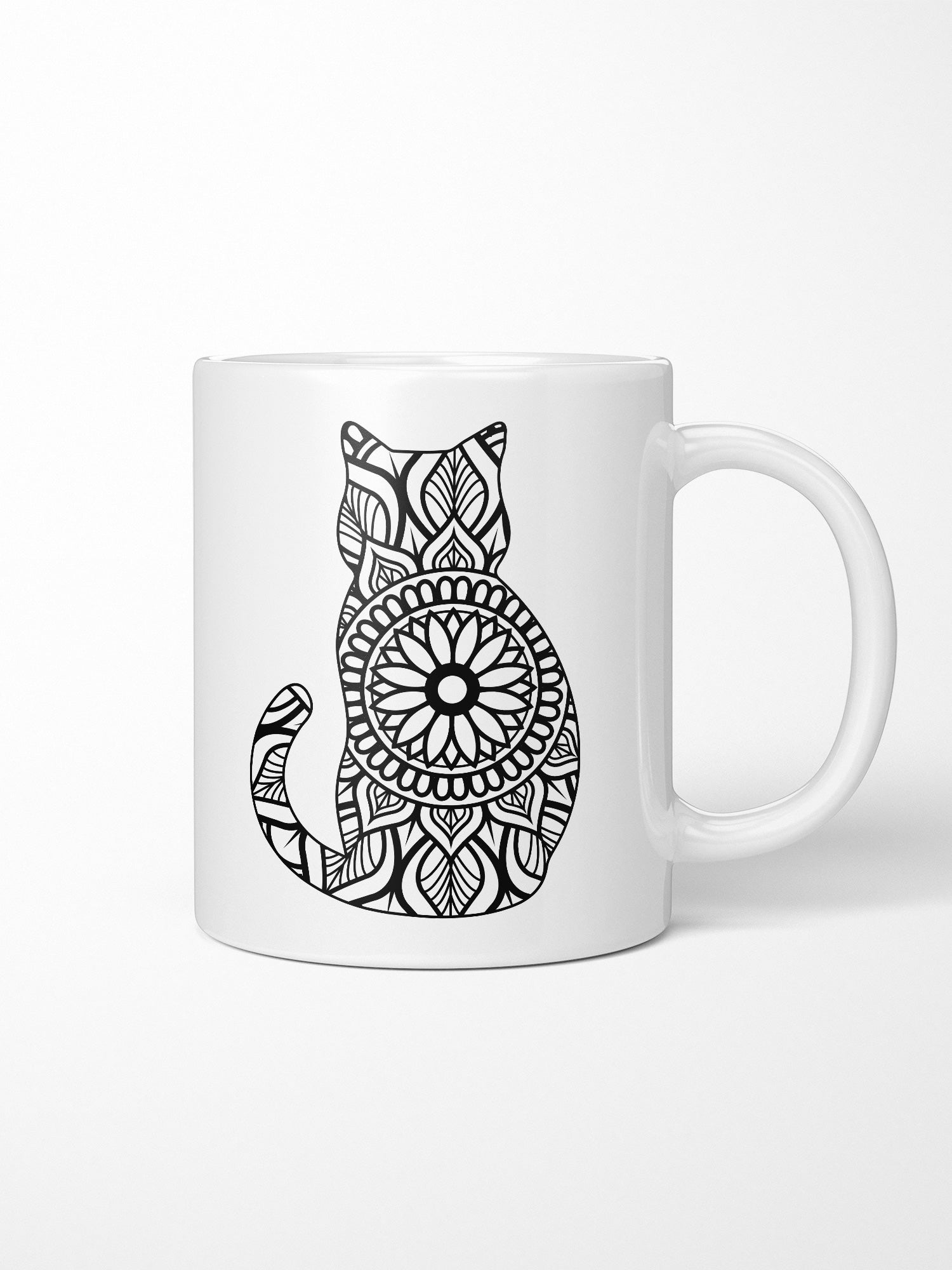 Cat Mandala Ceramic Mug