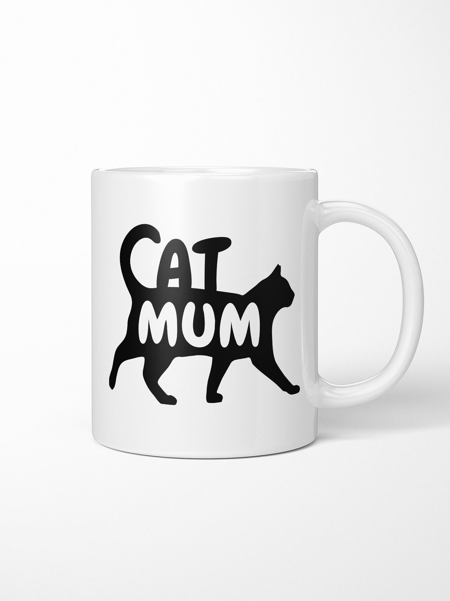 Cat Mum Silhouette Ceramic Mug