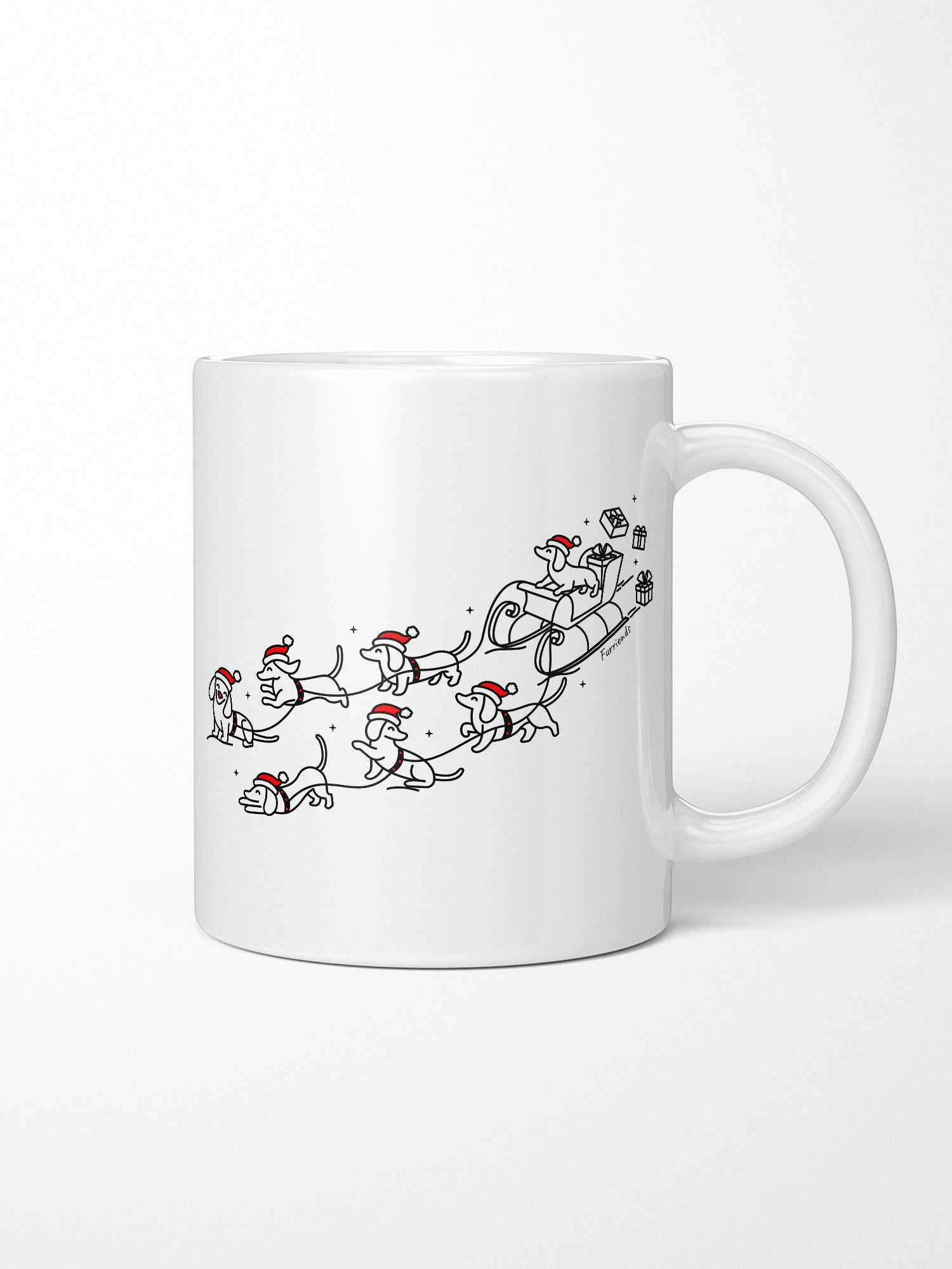 Dachshund Through The Snow Ceramic Mug