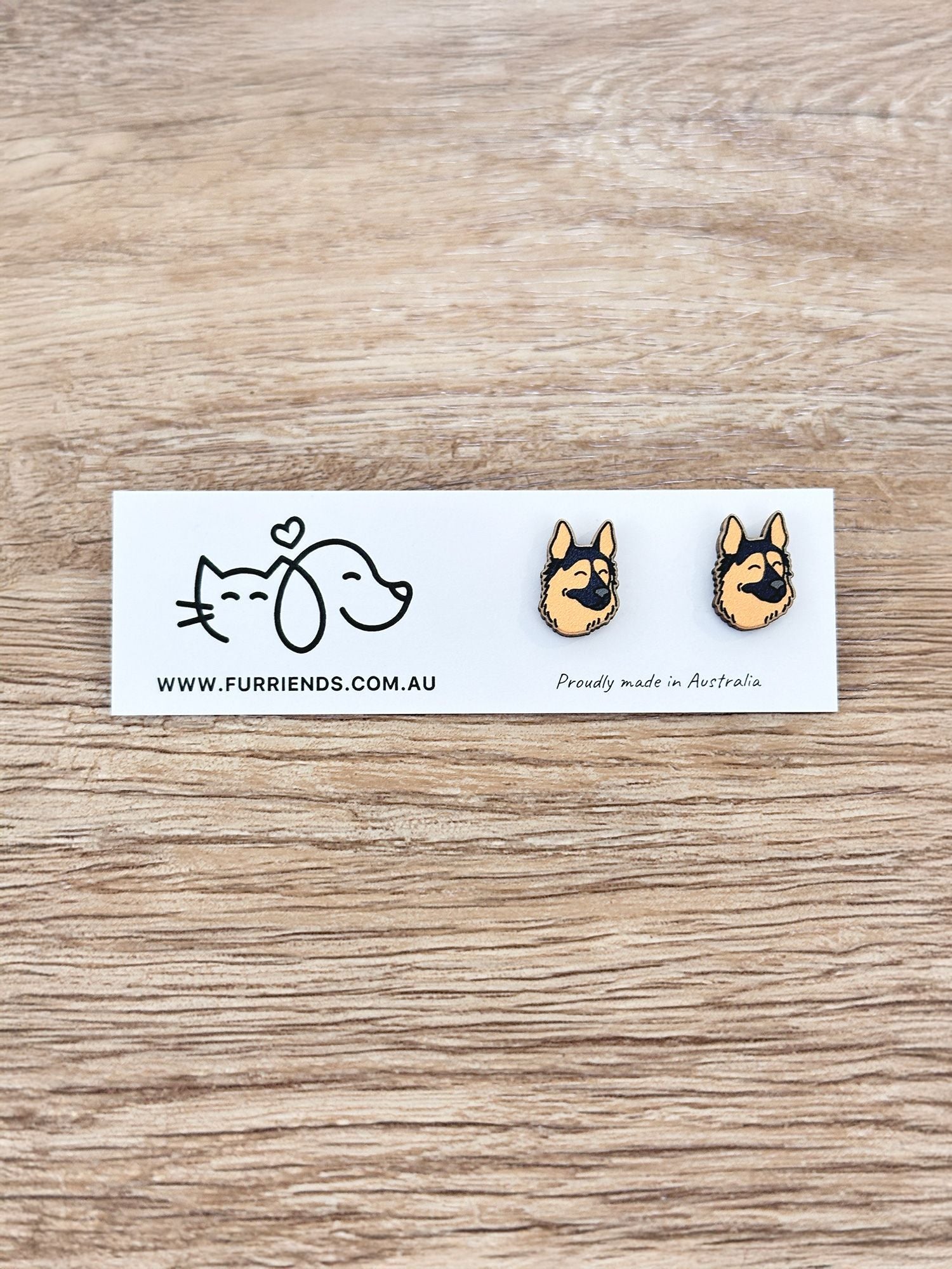 German Shepherd ColourPop Stud Earrings
