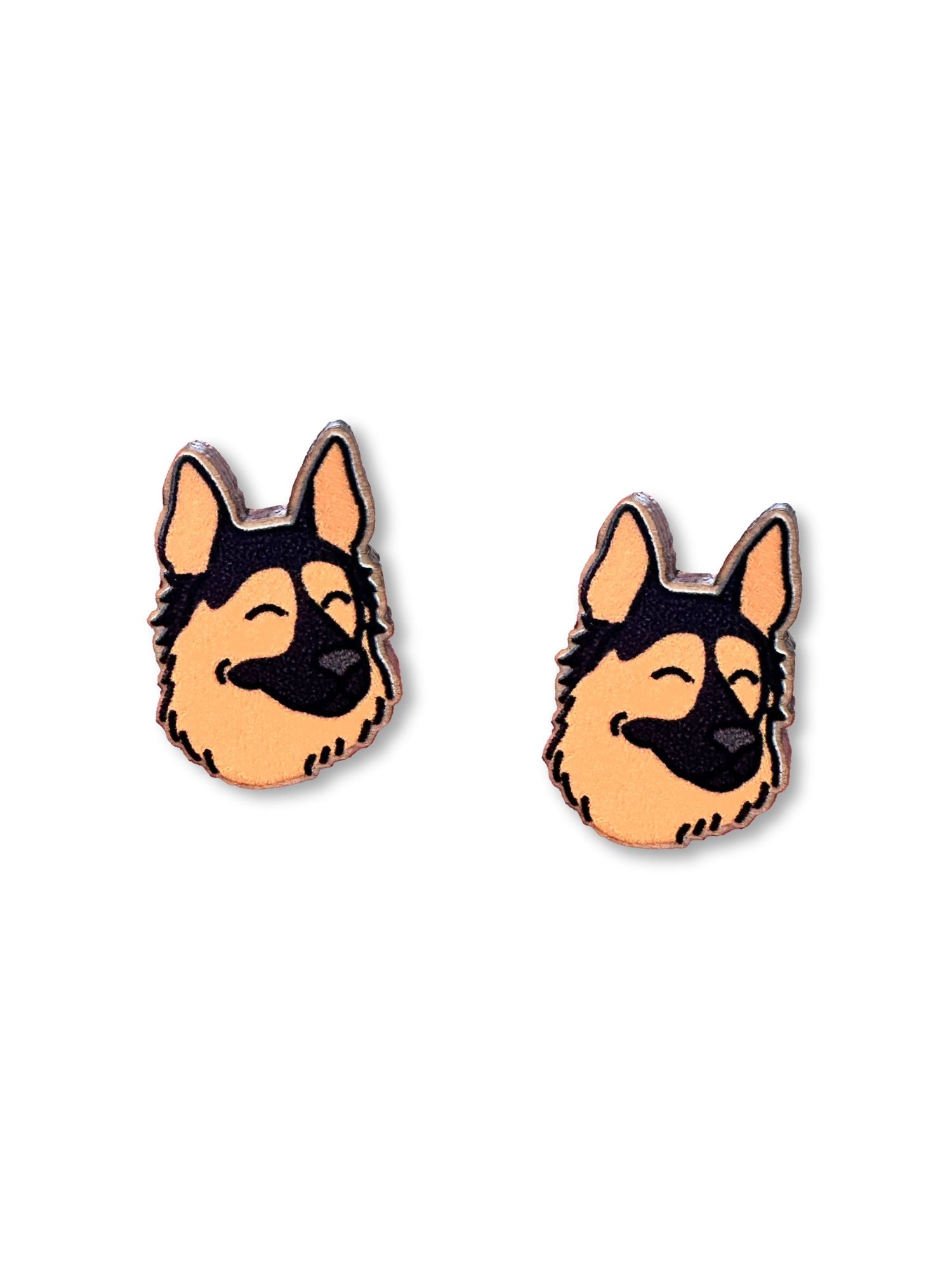 German Shepherd ColourPop Stud Earrings