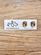 German Shepherd Christmas Edition ColourPop Stud Earrings