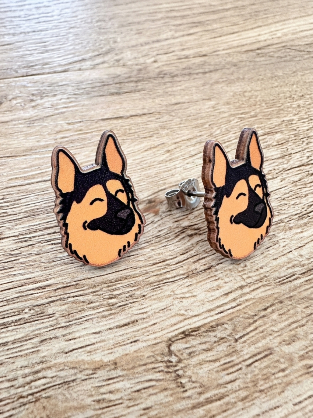 German Shepherd ColourPop Stud Earrings