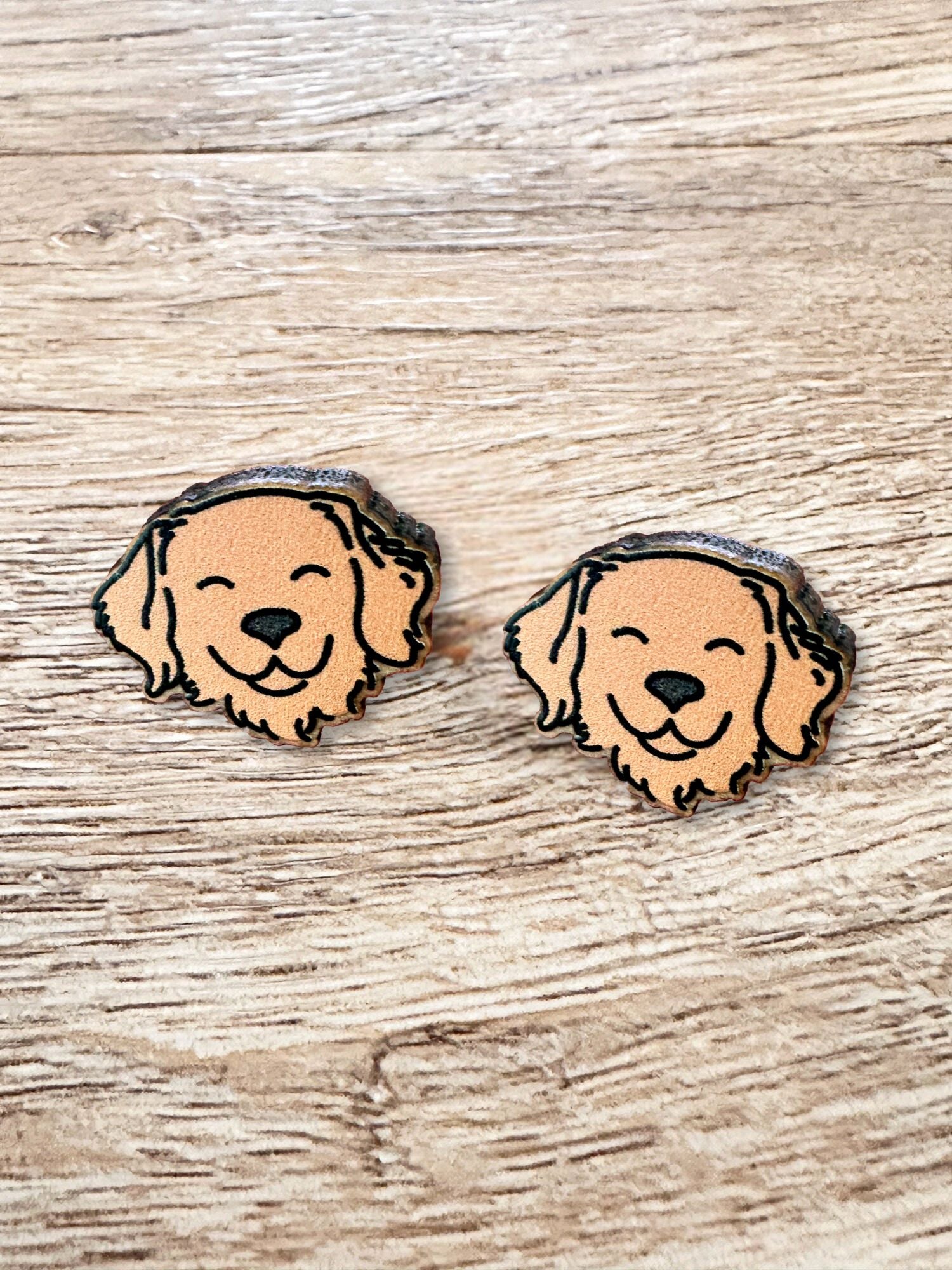 Golden Retriever ColourPop Stud Earrings