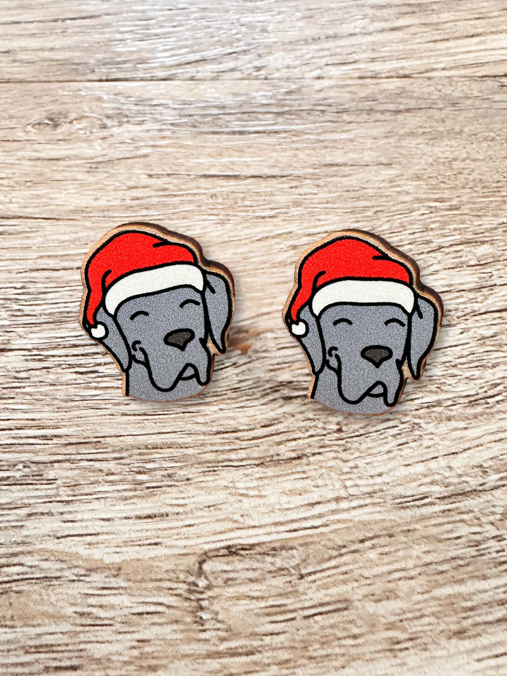 Great Dane Christmas Edition ColourPop Stud Earrings