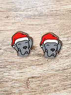 Great Dane Christmas Edition ColourPop Stud Earrings