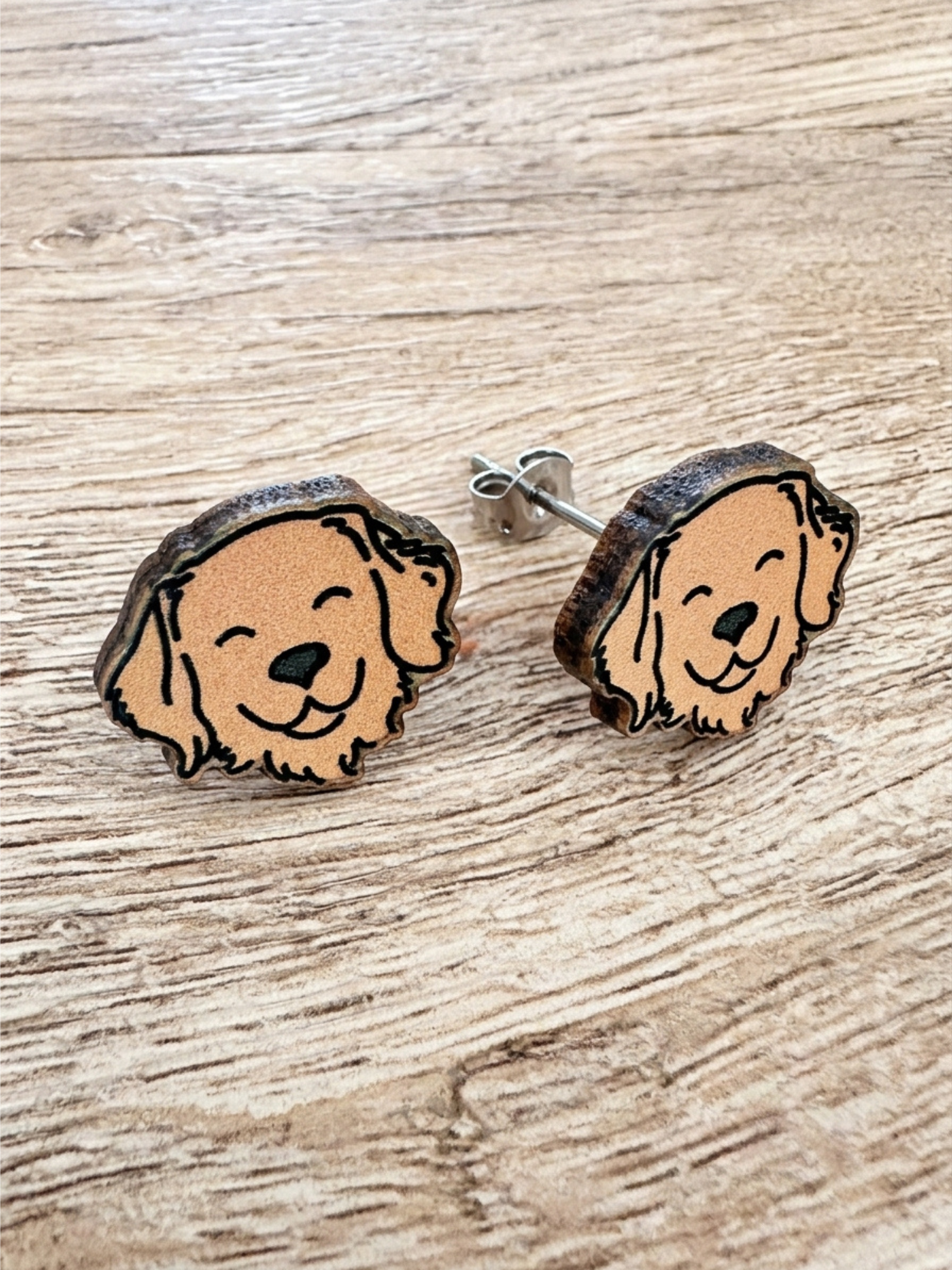 Golden Retriever ColourPop Stud Earrings