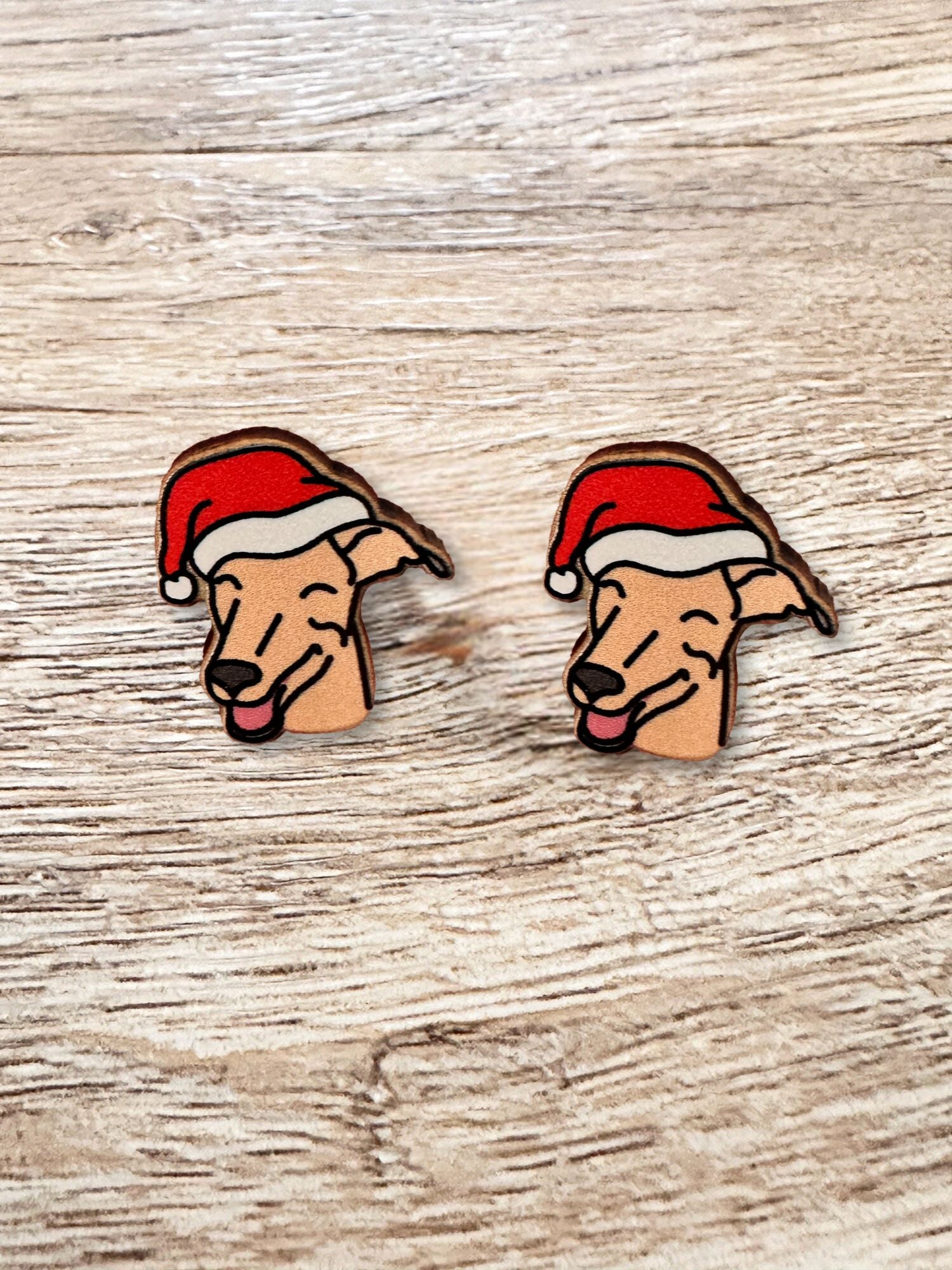 Greyhound Christmas Edition ColourPop Stud Earrings