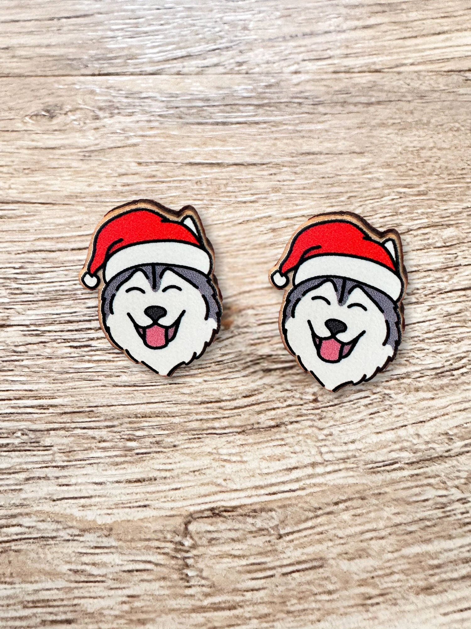 Husky Christmas Edition ColourPop Stud Earrings