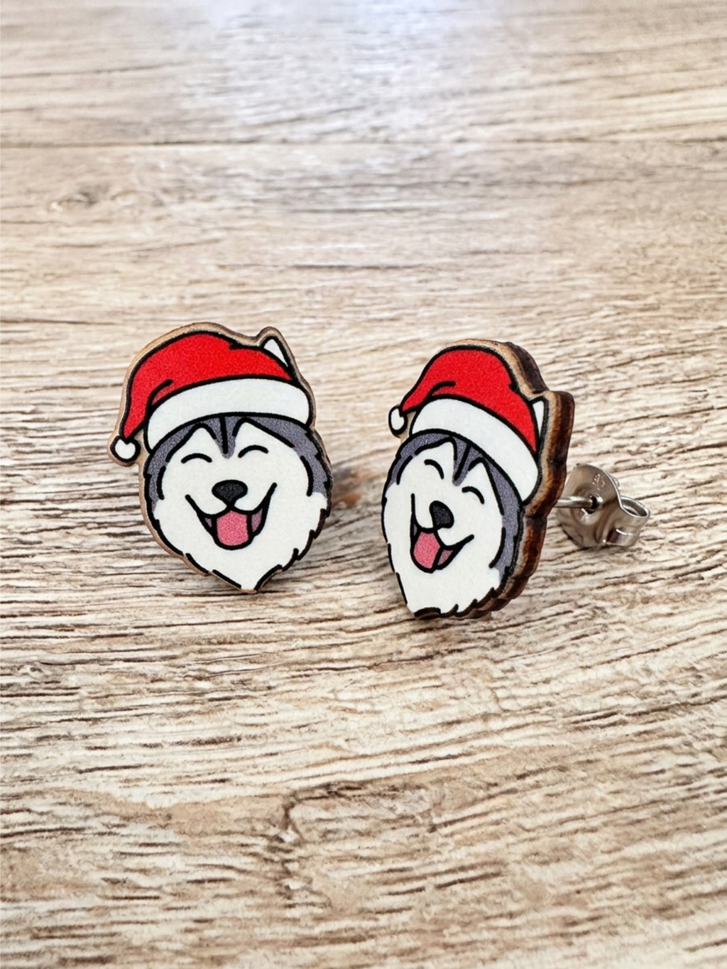 Husky Christmas Edition ColourPop Stud Earrings