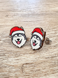 Husky Christmas Edition ColourPop Stud Earrings