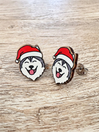 Husky Christmas Edition ColourPop Stud Earrings