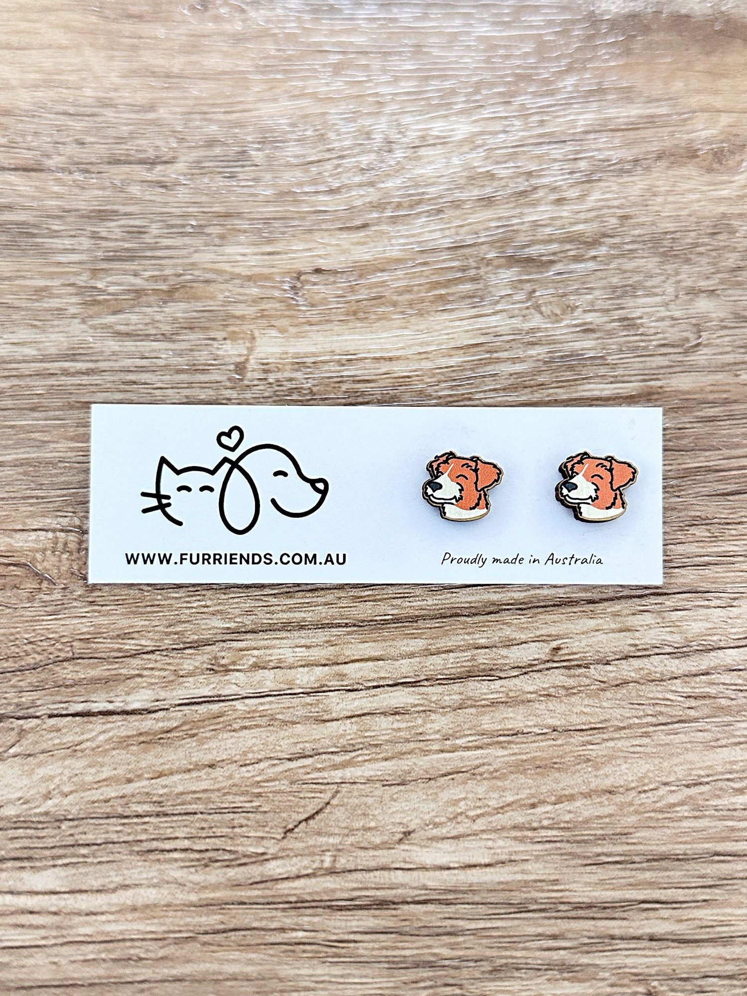 Jack Russell Terrier (Rough Coat) ColourPop Stud Earrings