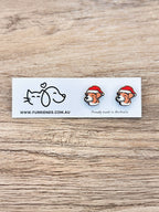 Jack Russell Terrier (Rough Coat) Christmas Edition ColourPop Stud Earrings