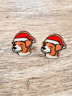 Jack Russell Terrier (Rough Coat) Christmas Edition ColourPop Stud Earrings