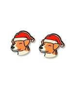 Jack Russell Terrier (Smooth Coat) Christmas Edition ColourPop Stud Earrings