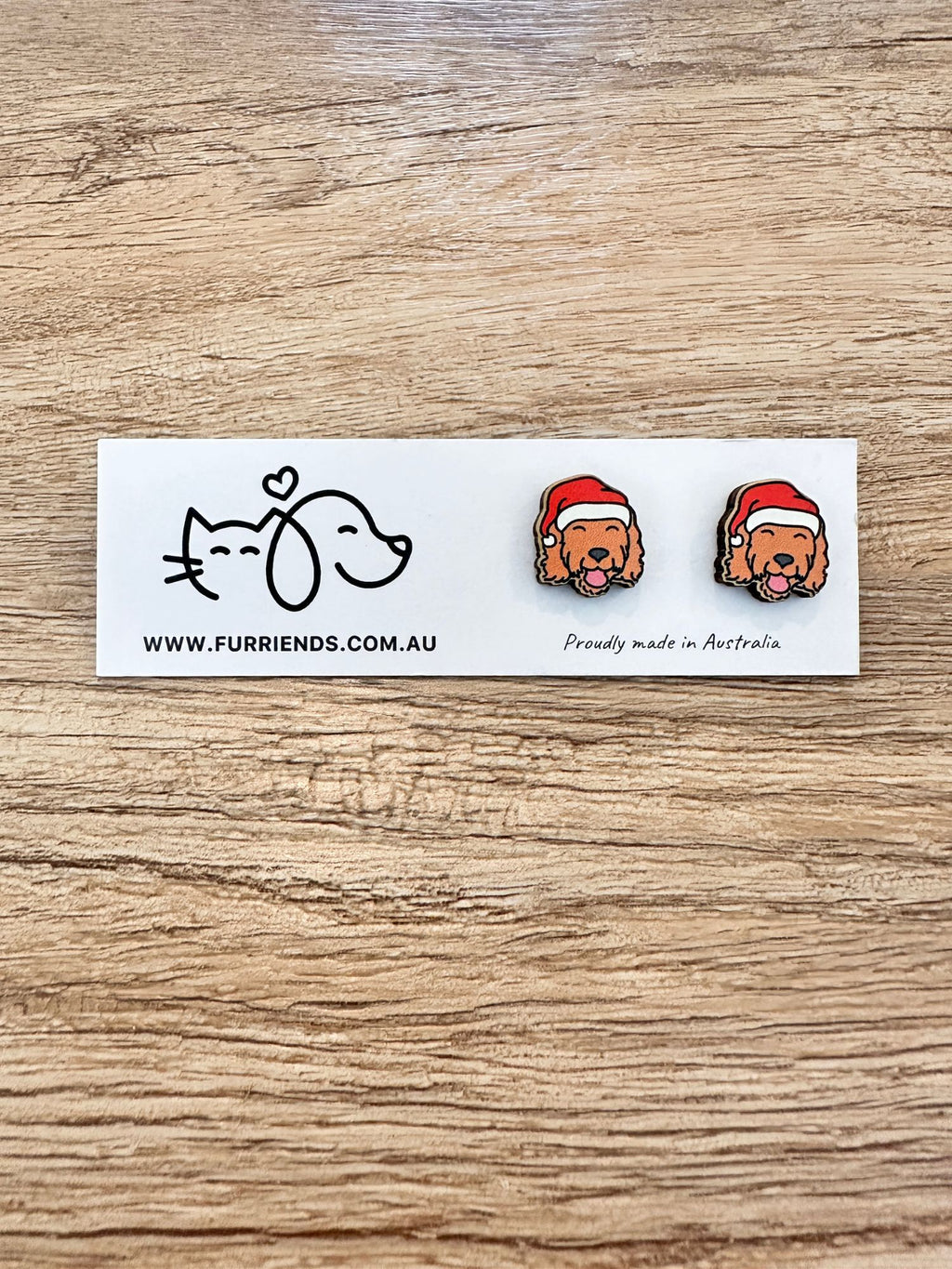 Labradoodle Christmas Edition ColourPop Stud Earrings