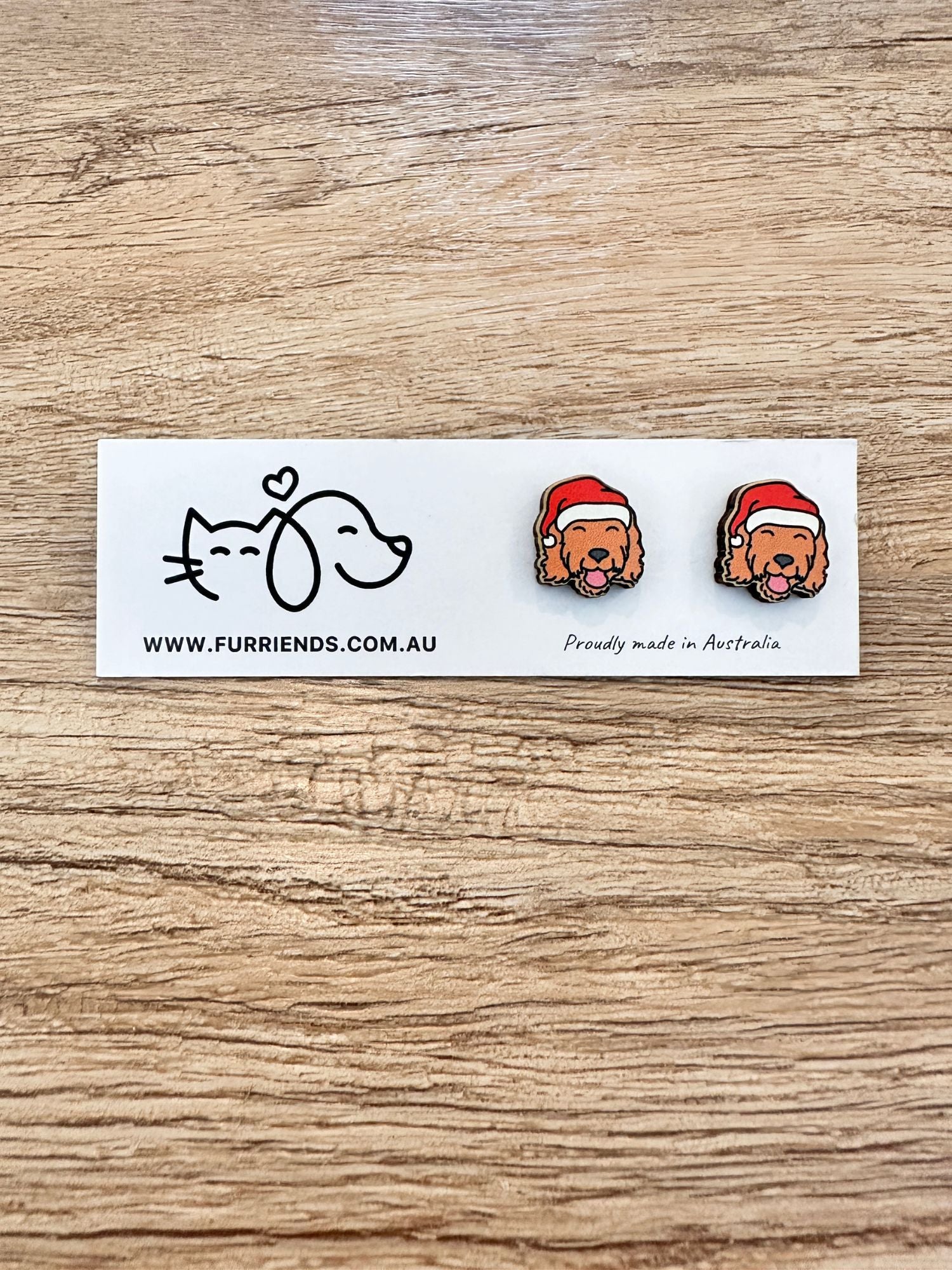 Labradoodle Christmas Edition ColourPop Stud Earrings
