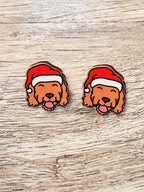 Labradoodle Christmas Edition ColourPop Stud Earrings