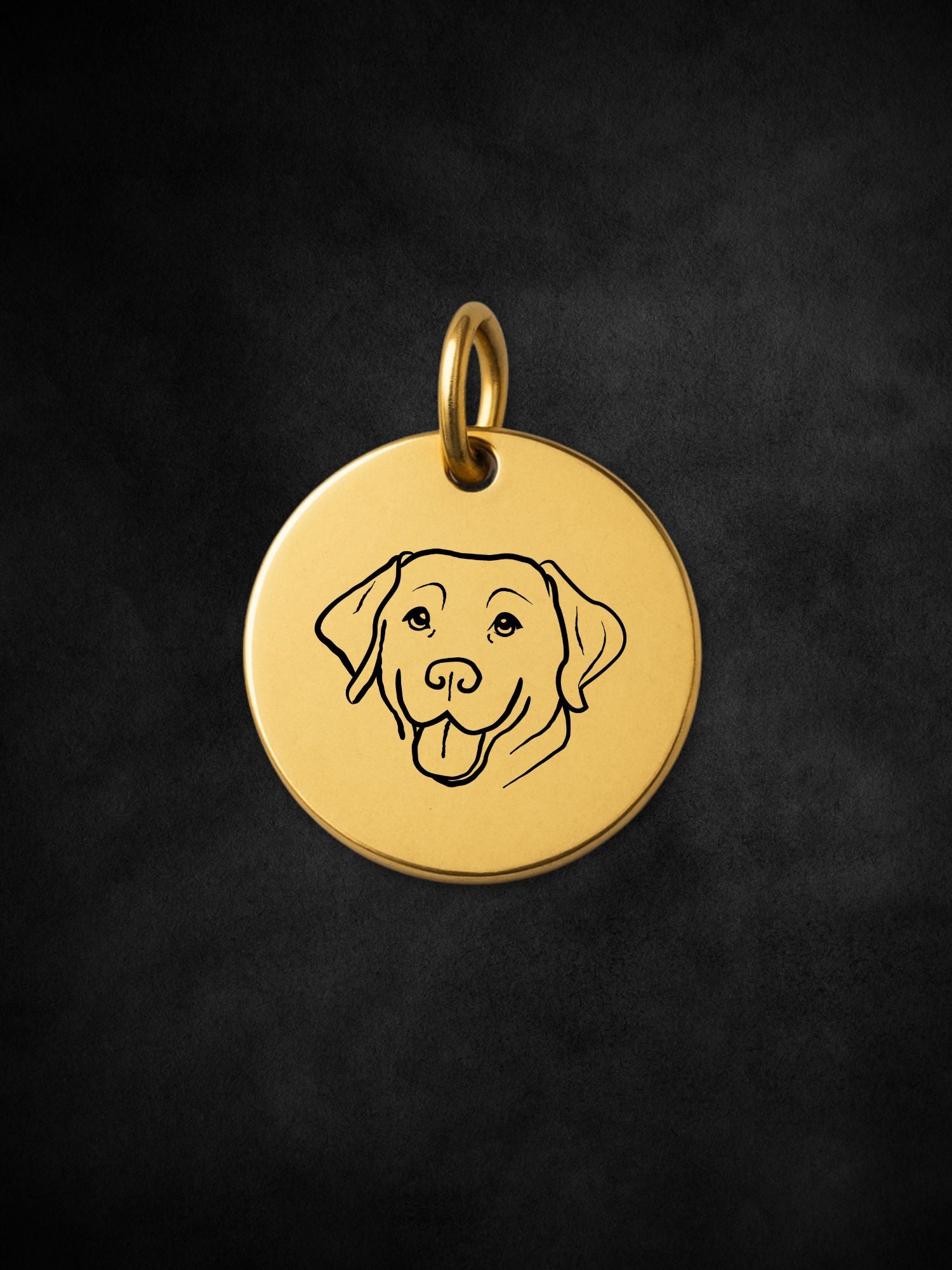 Labrador Pendant Initial Necklace