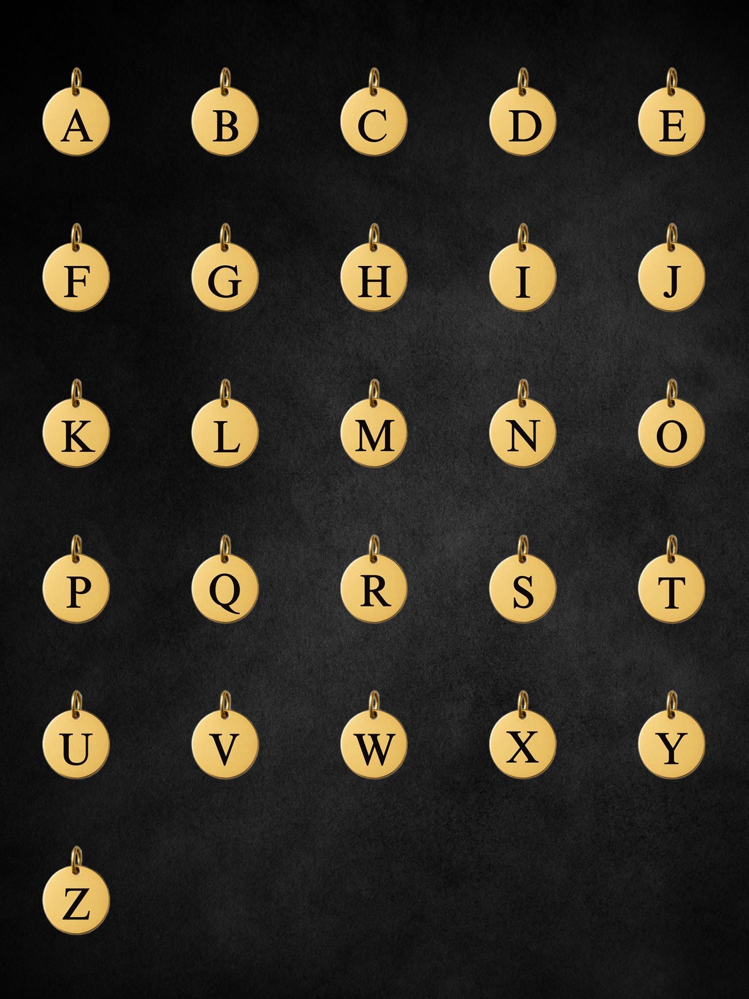 Burmese Pendant Initial Necklace