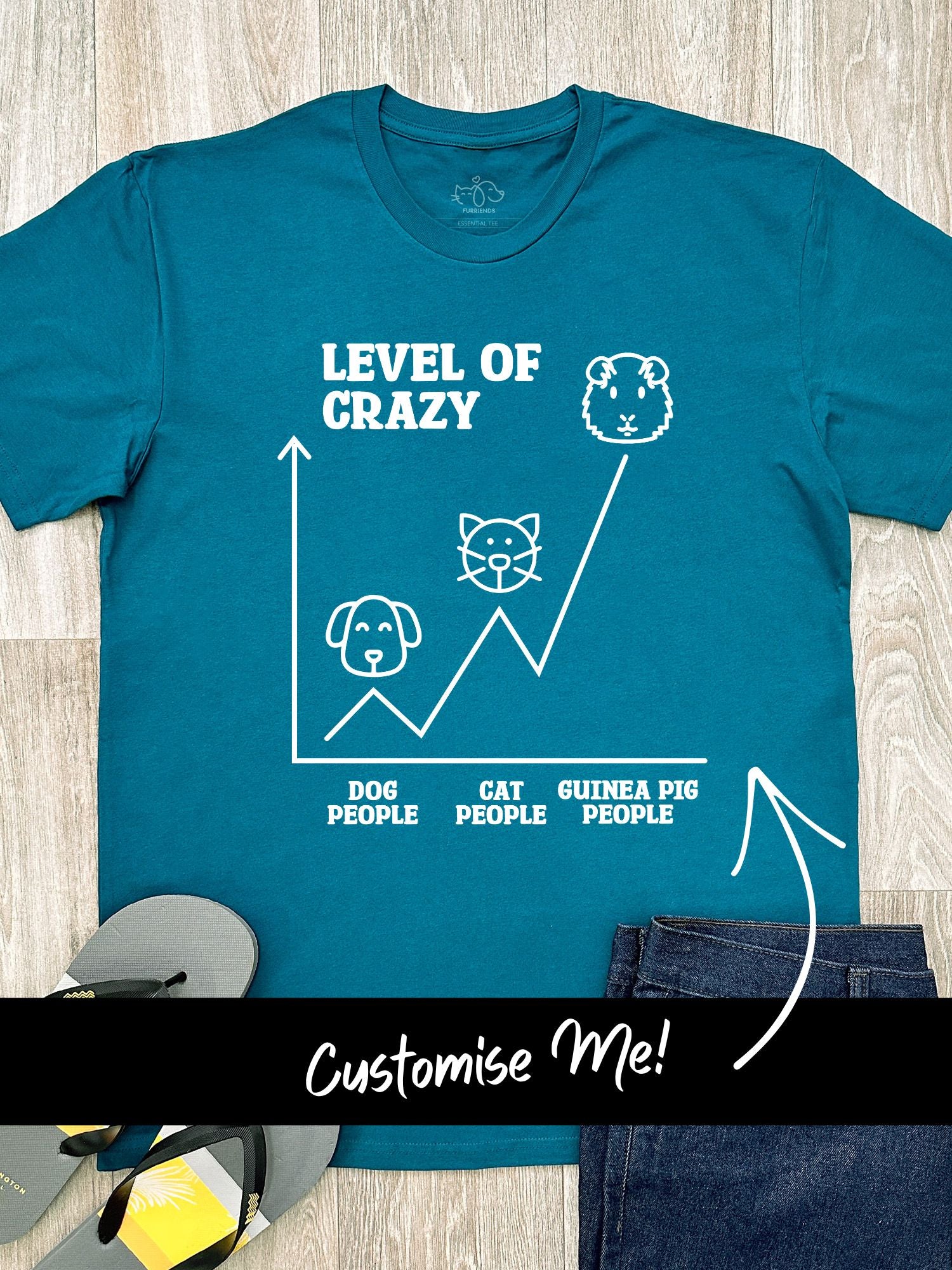 Level Of Crazy Essential Unisex Tee (Customisable)