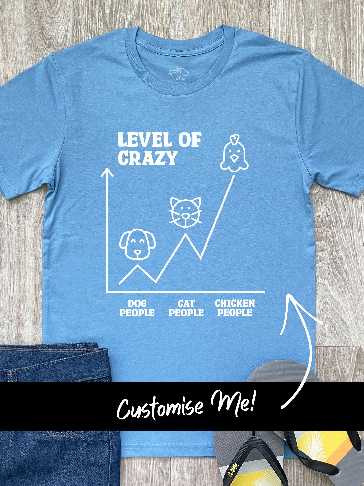 Level Of Crazy Essential Unisex Tee (Customisable)