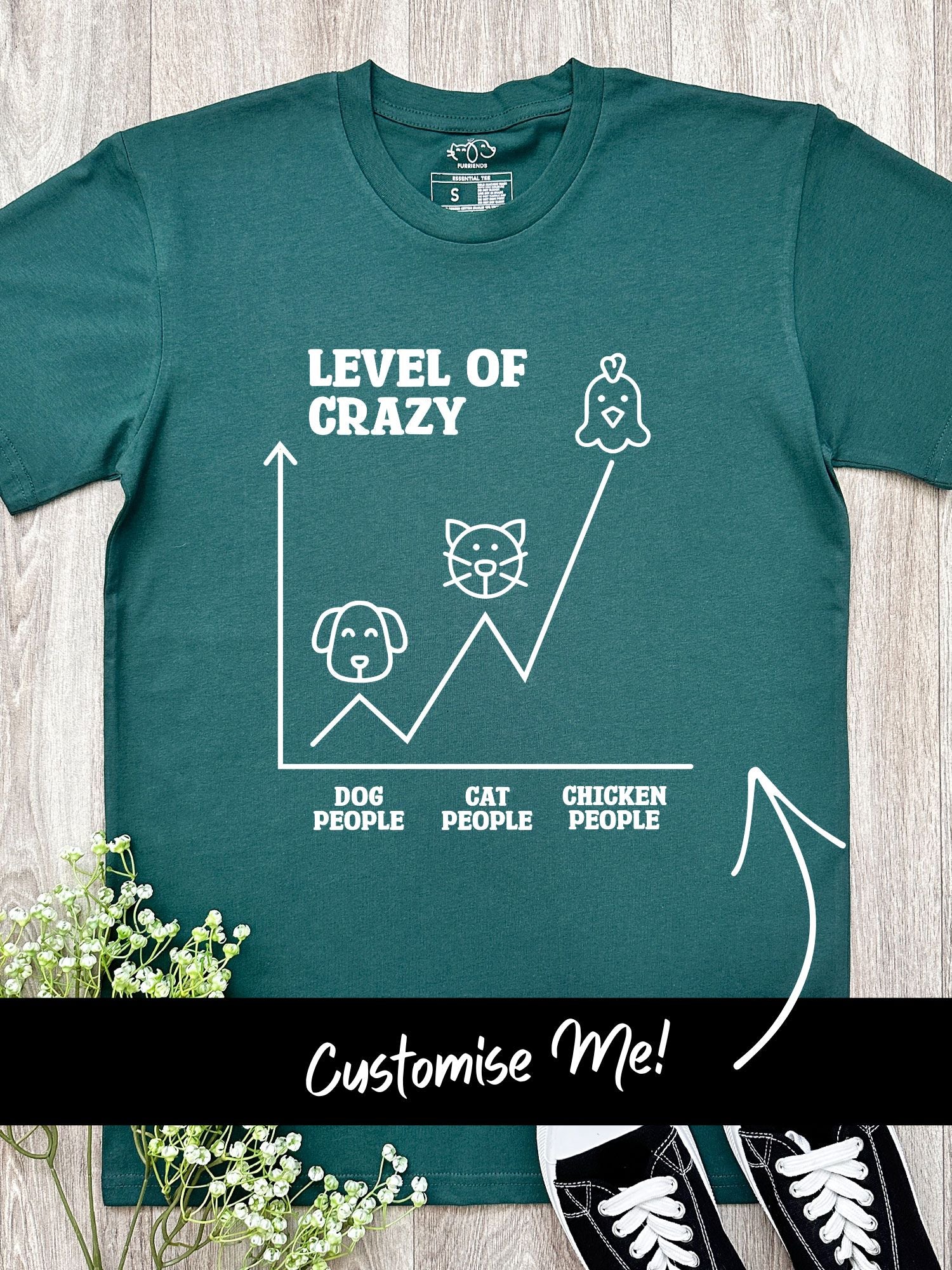 Level Of Crazy Essential Unisex Tee (Customisable)