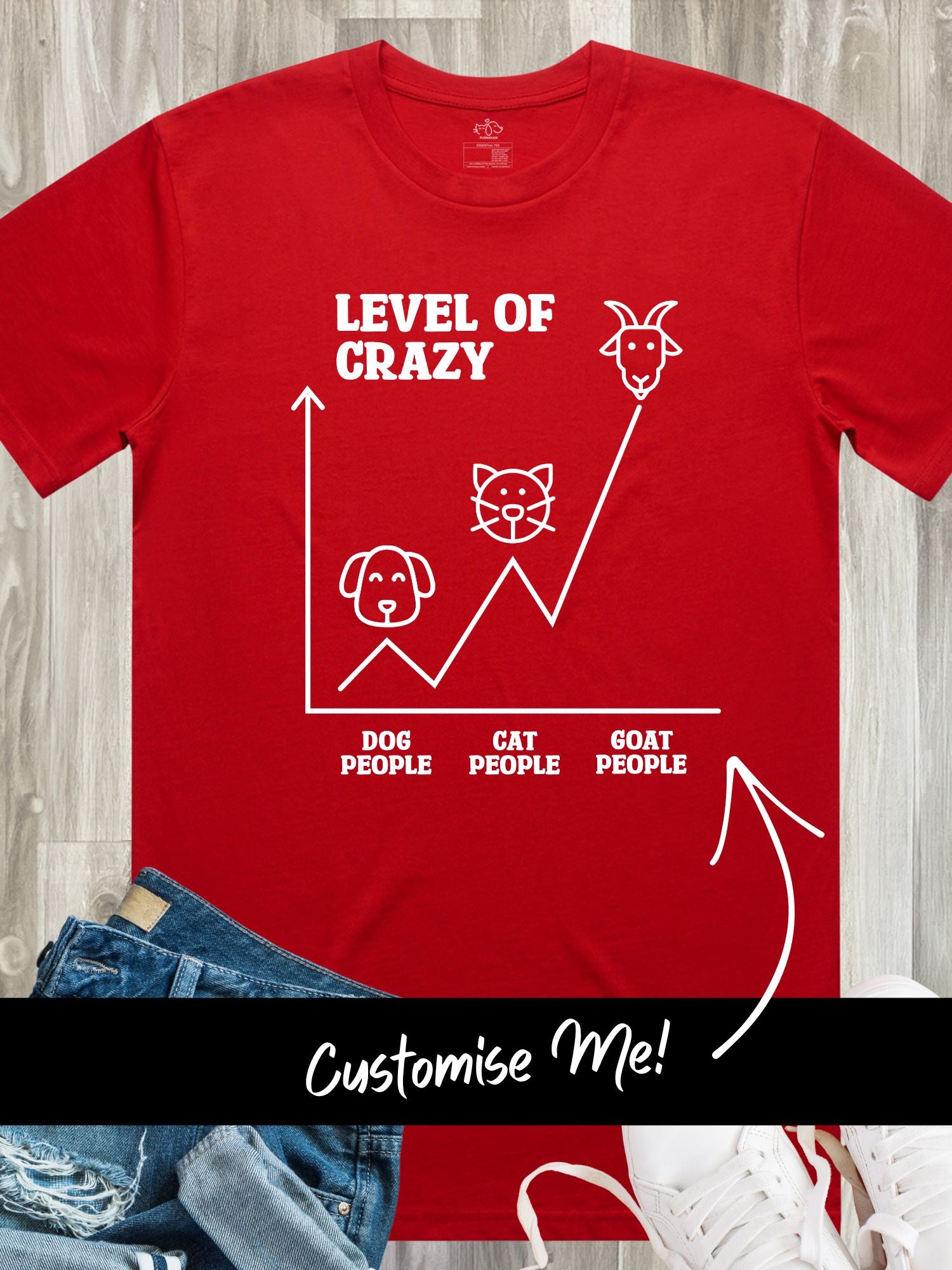 Level Of Crazy Essential Unisex Tee (Customisable)