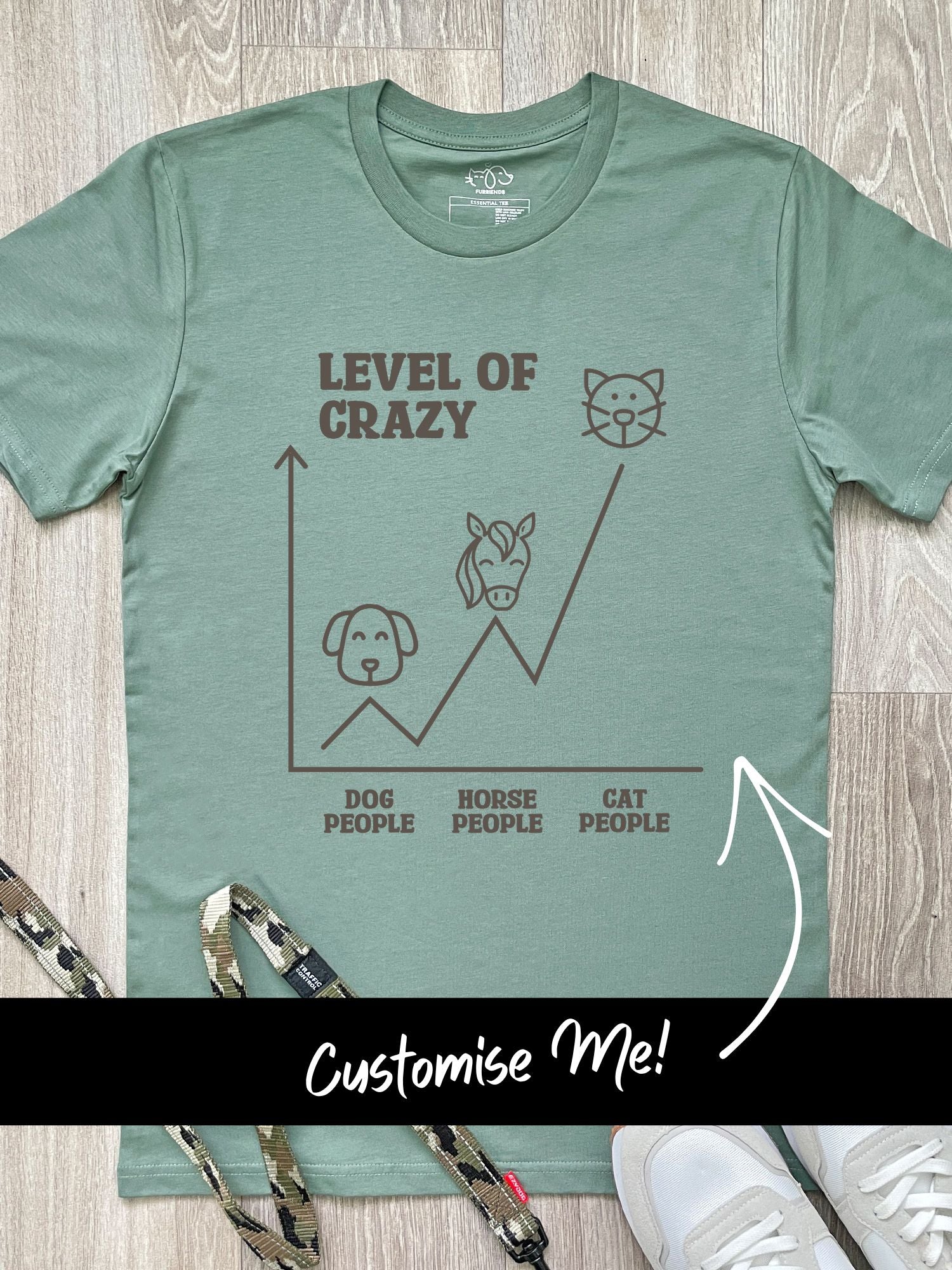 Level Of Crazy Essential Unisex Tee (Customisable)