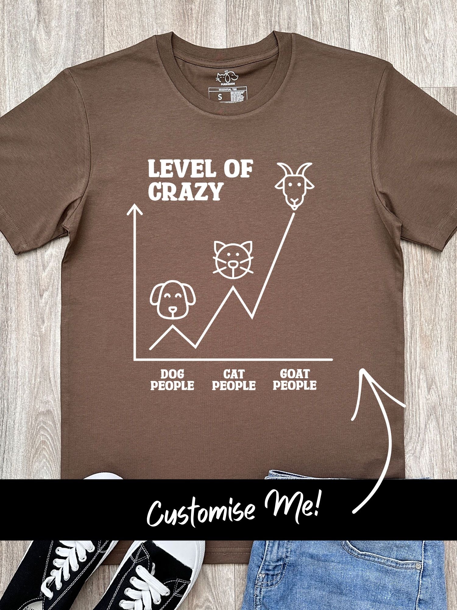 Level Of Crazy Essential Unisex Tee (Customisable)