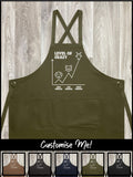 Level Of Crazy Jarrah Crossback Apron (Customisable)