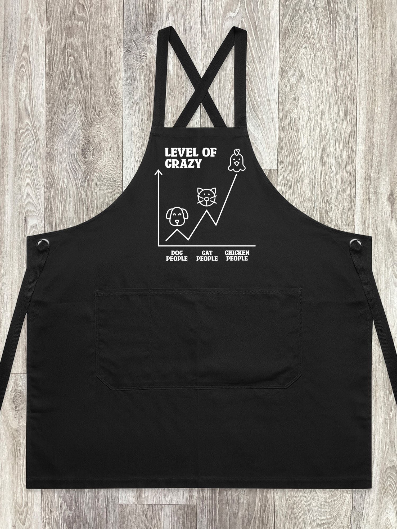 Level Of Crazy Jarrah Crossback Apron (Customisable)