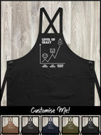 Level Of Crazy Jarrah Crossback Apron (Customisable)