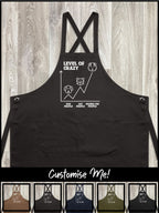 Level Of Crazy Jarrah Crossback Apron (Customisable)