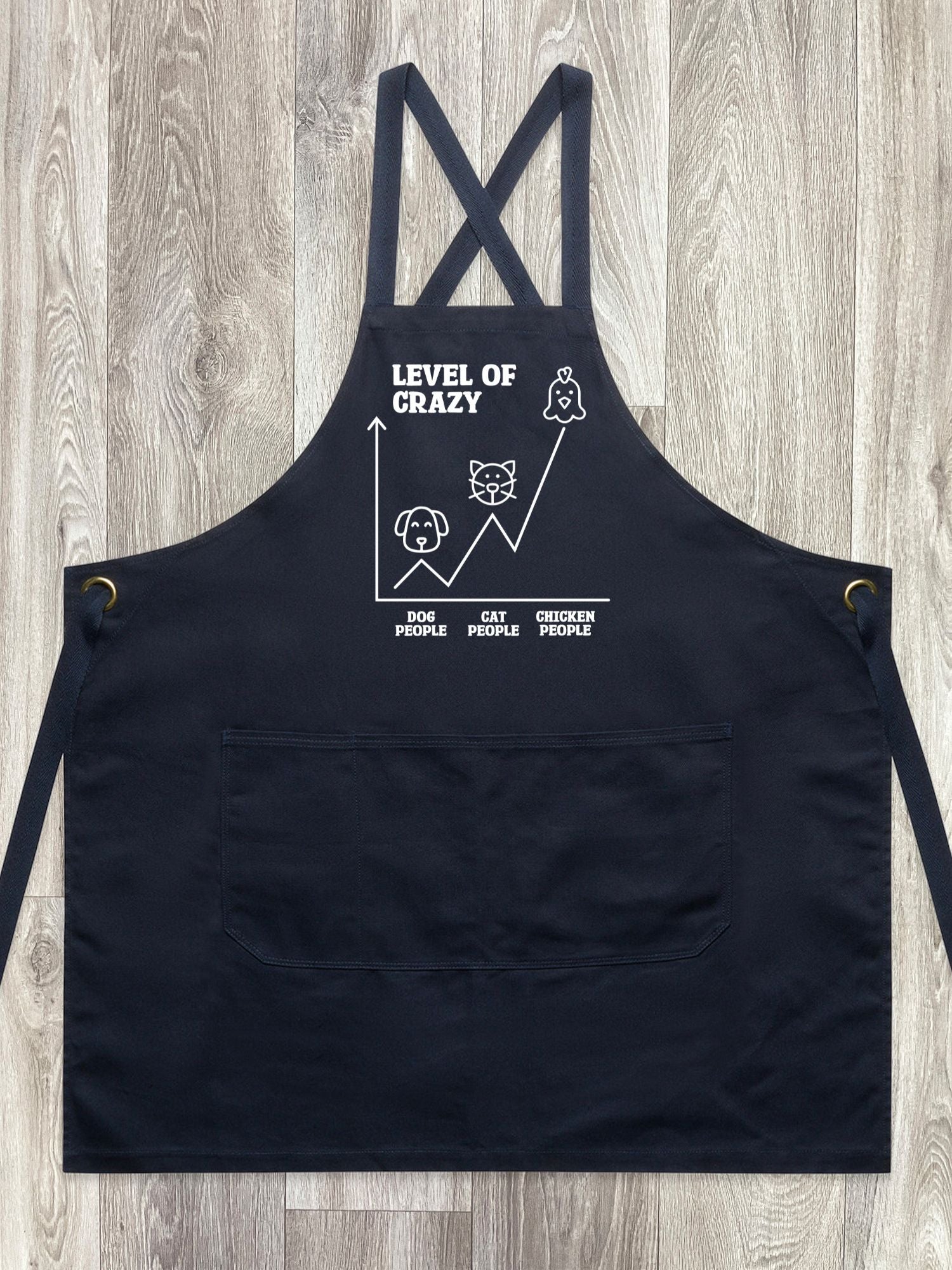 Level Of Crazy Jarrah Crossback Apron (Customisable)