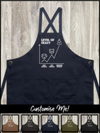 Level Of Crazy Jarrah Crossback Apron (Customisable)