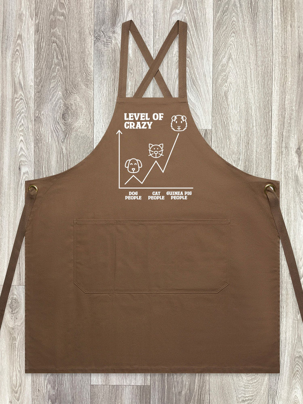 Level Of Crazy Jarrah Crossback Apron (Customisable)
