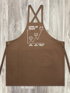 Level Of Crazy Jarrah Crossback Apron (Customisable)