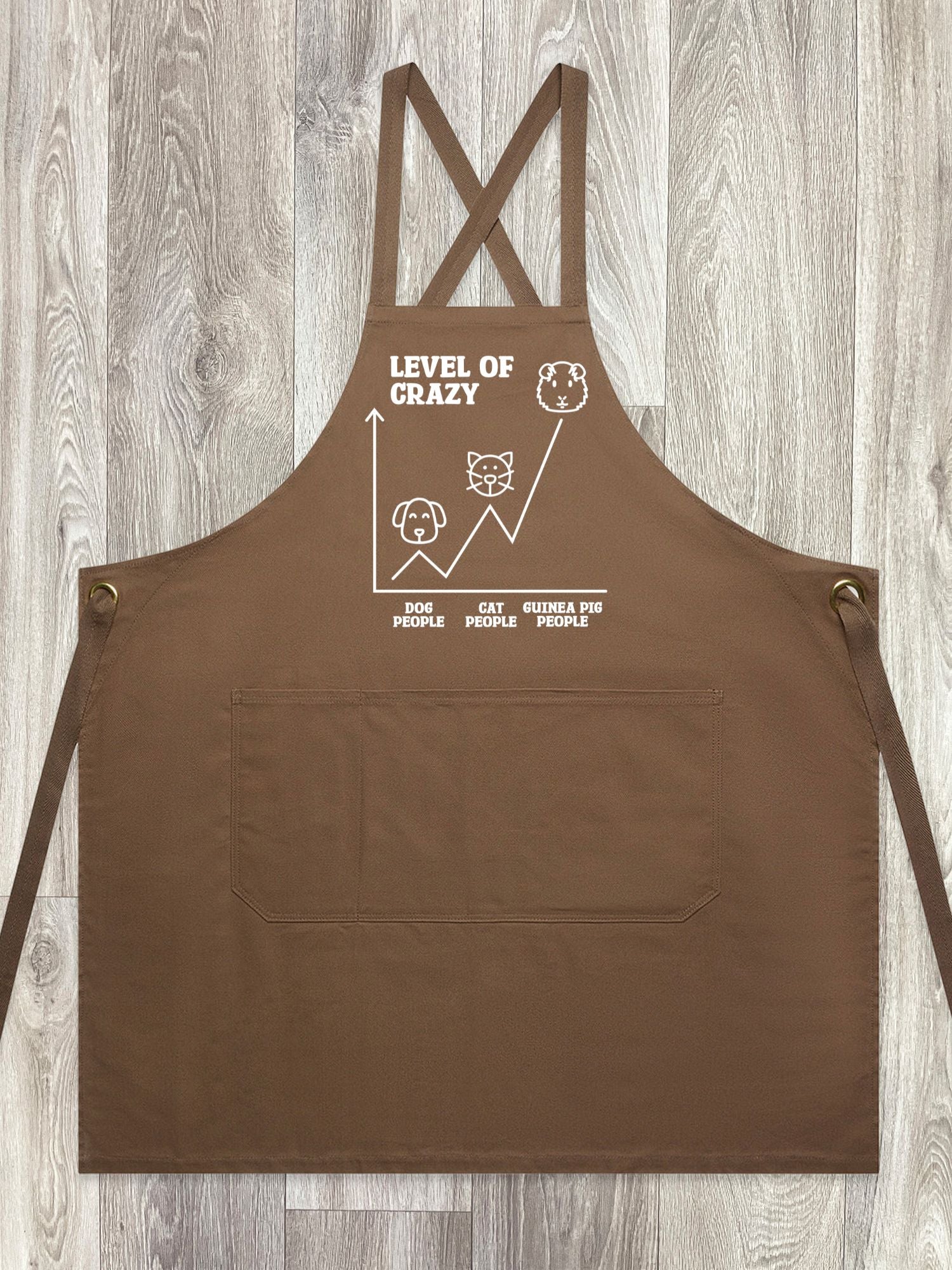 Level Of Crazy Jarrah Crossback Apron (Customisable)