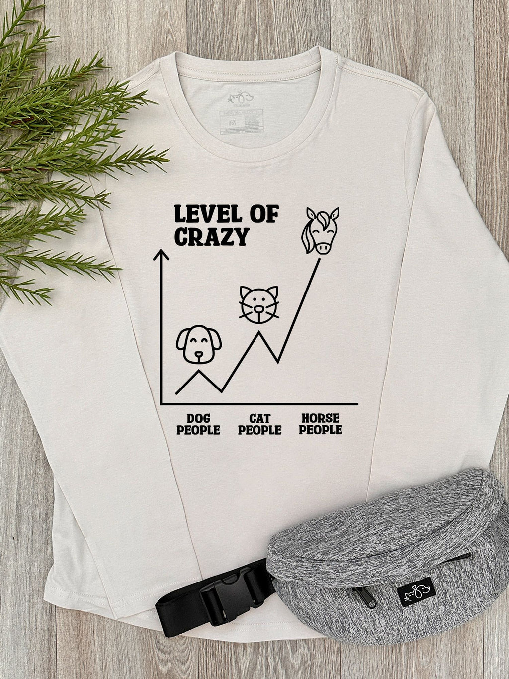 Level Of Crazy Olivia Long Sleeve Tee (Customisable)