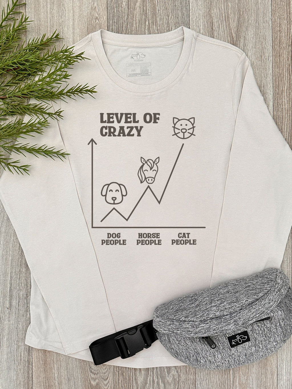 Level Of Crazy Olivia Long Sleeve Tee (Customisable)