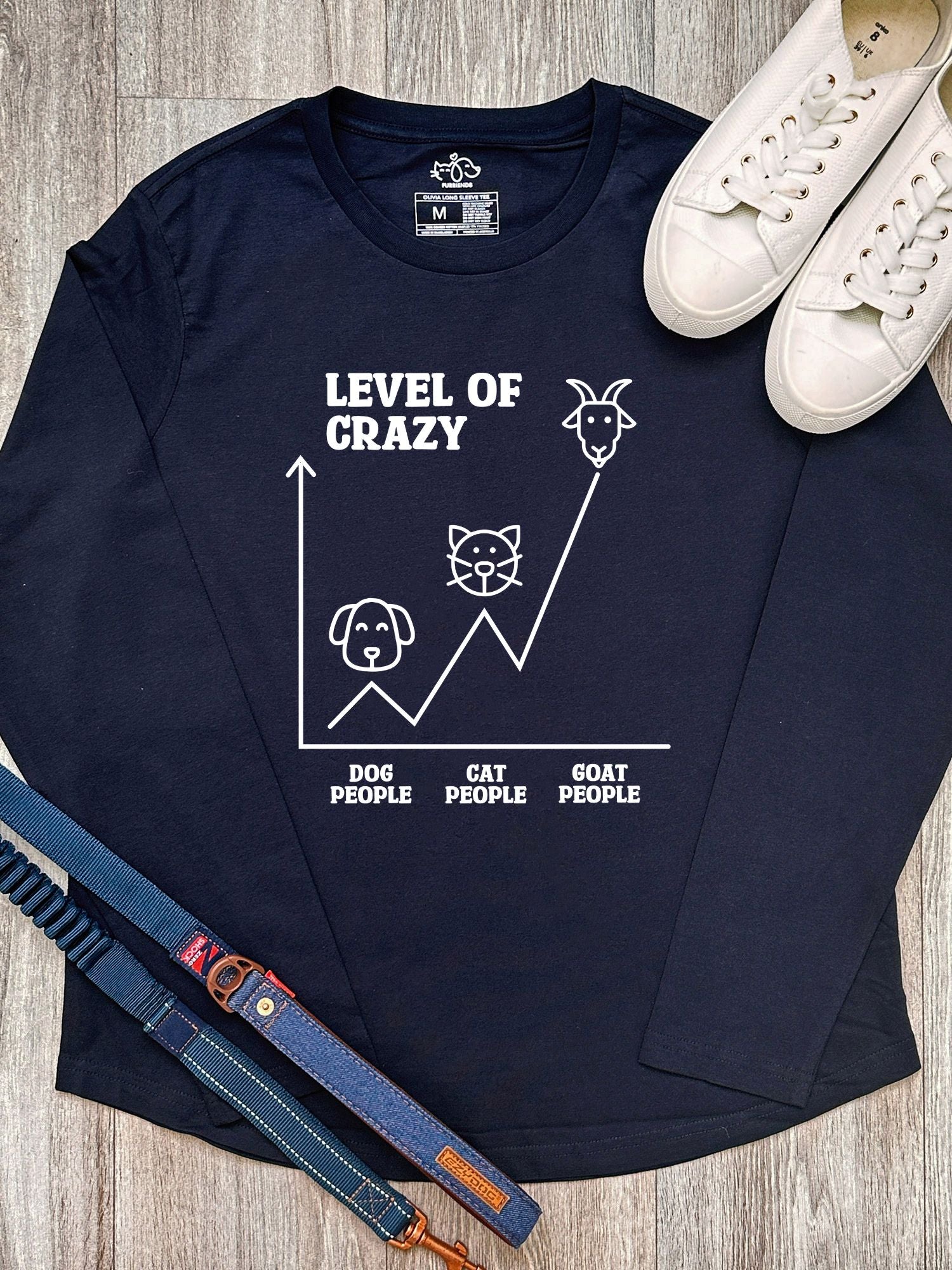 Level Of Crazy Olivia Long Sleeve Tee (Customisable)