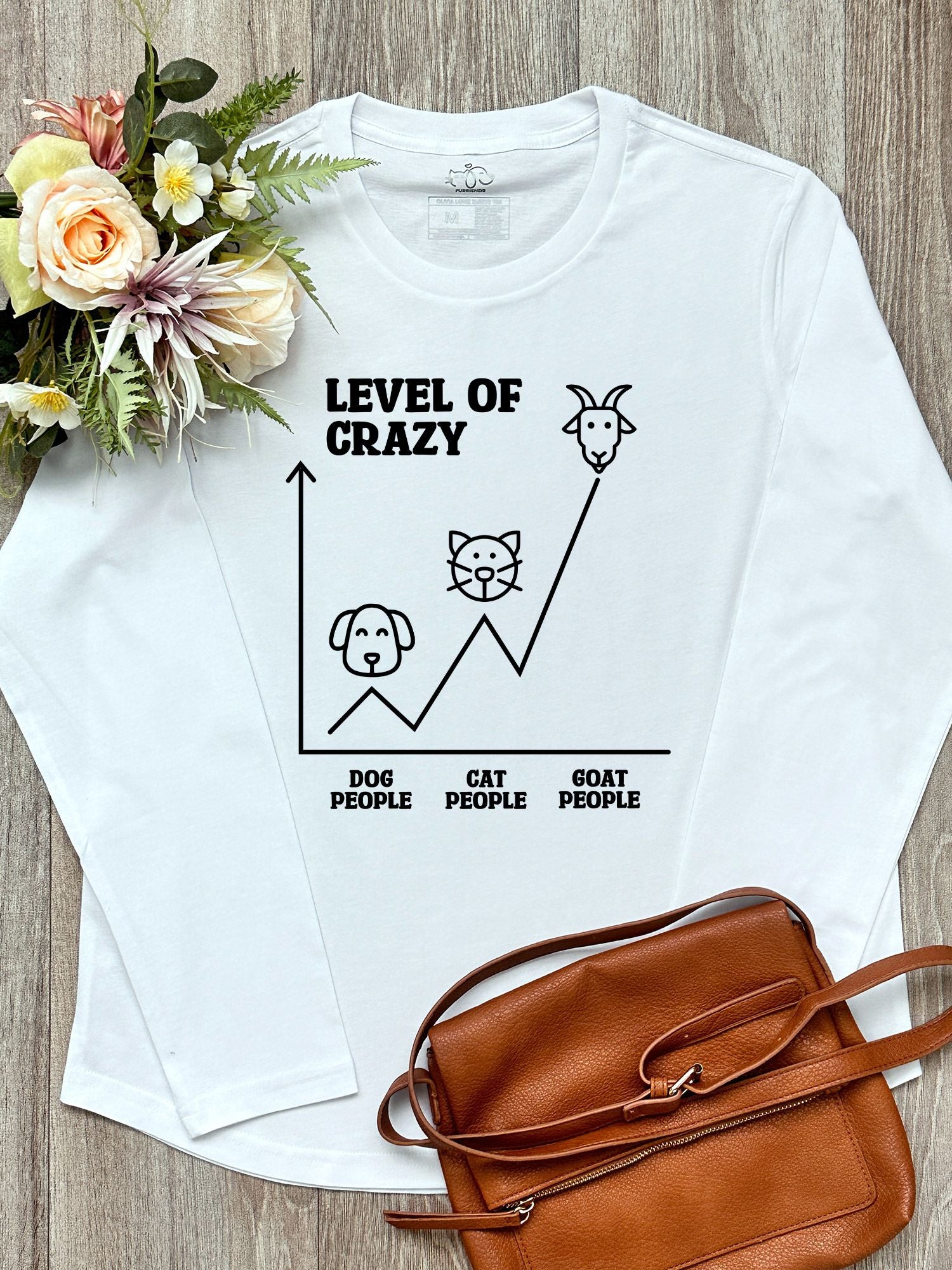 Level Of Crazy Olivia Long Sleeve Tee (Customisable)