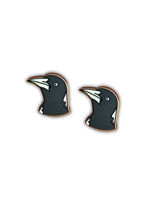 Australian Magpie ColourPop Stud Earrings