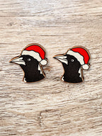 Australian Magpie Christmas Edition ColourPop Stud Earrings