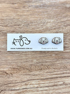 Maltese Terrier ColourPop Stud Earrings